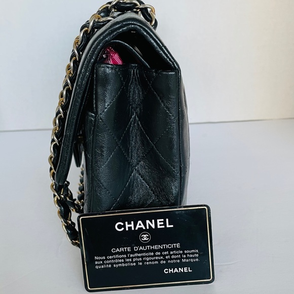 Chanel Classic Double Flap Black Lambskin Bag Vintage - Picture 12 of 16
